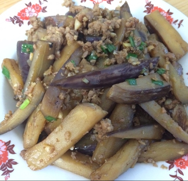 红烧肉末茄子