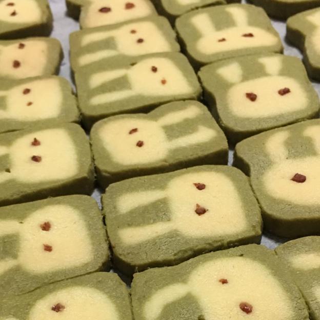 抹茶兔兔曲奇（比熊猫简单！超详细实物图+超良心手绘图）