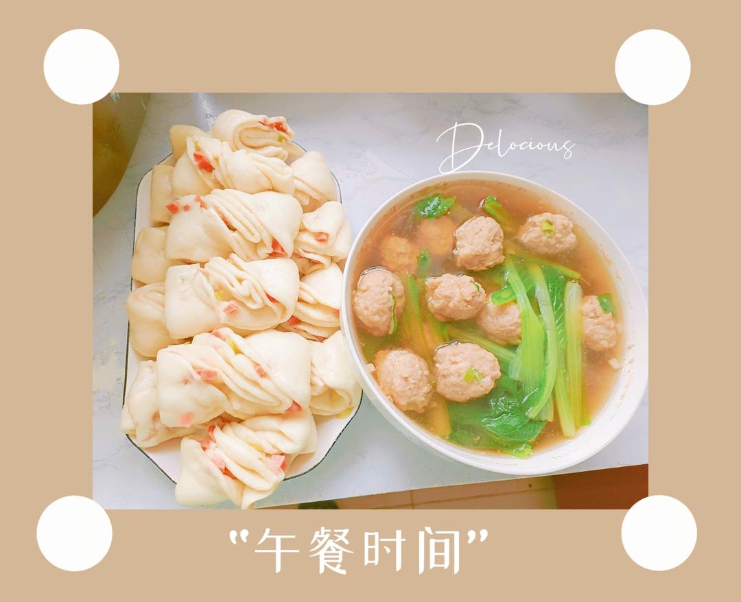 花卷  葱香火腿花卷