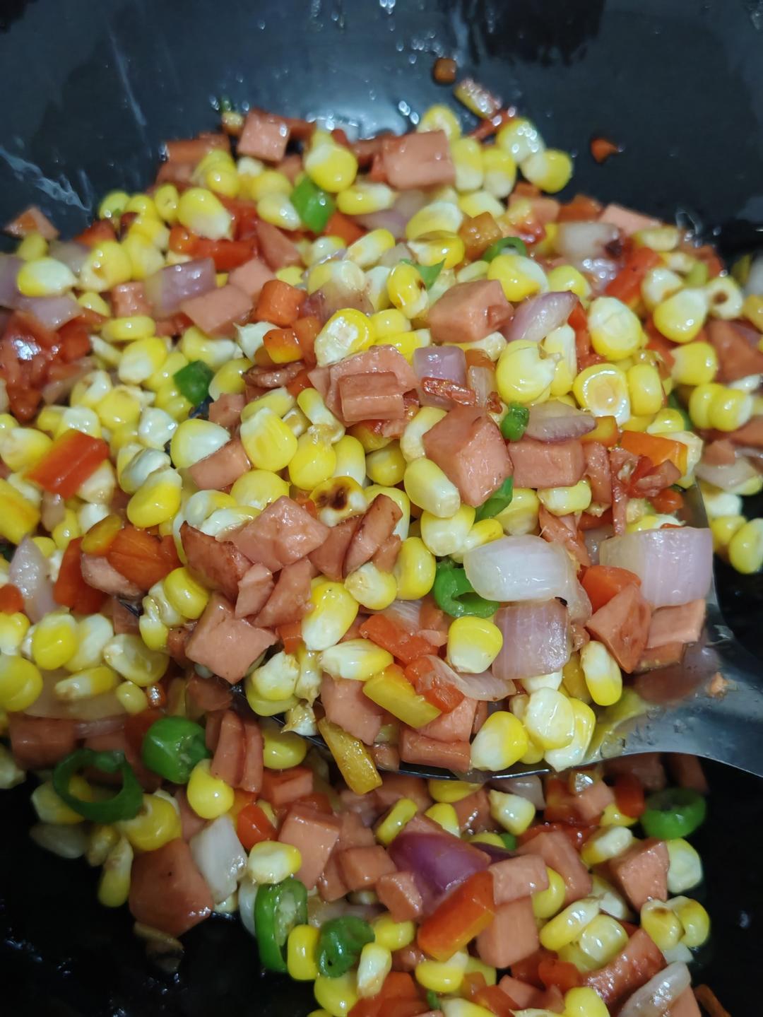 爆炒玉米粒