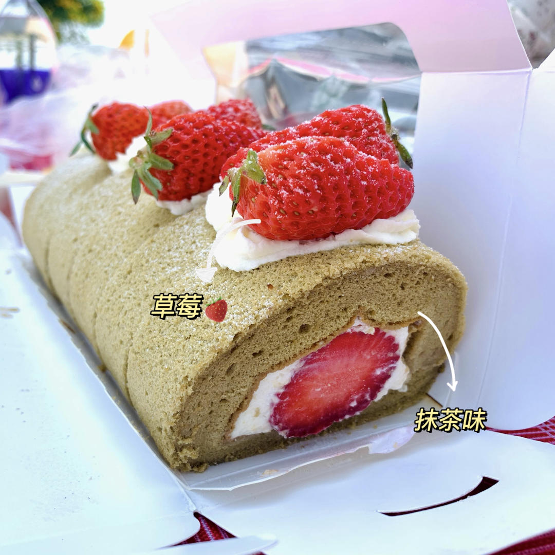 完美抹茶蜜豆蛋糕卷