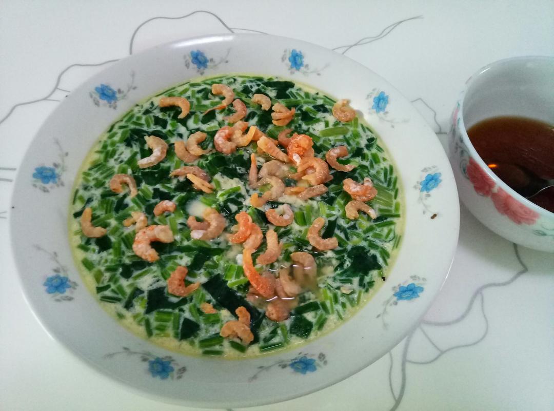 菠菜虾仁蒸蛋