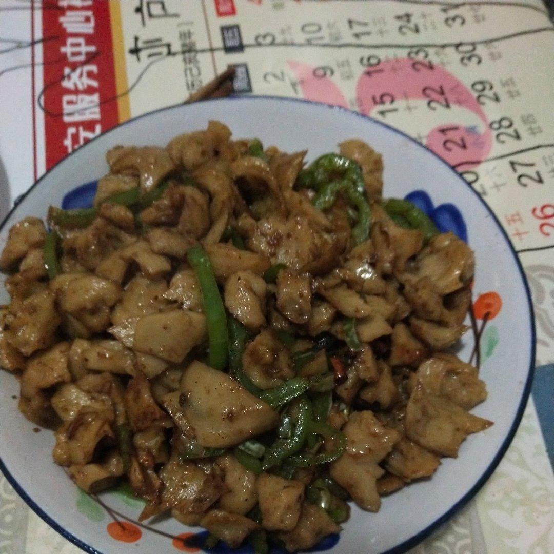 孜然面筋炒青椒