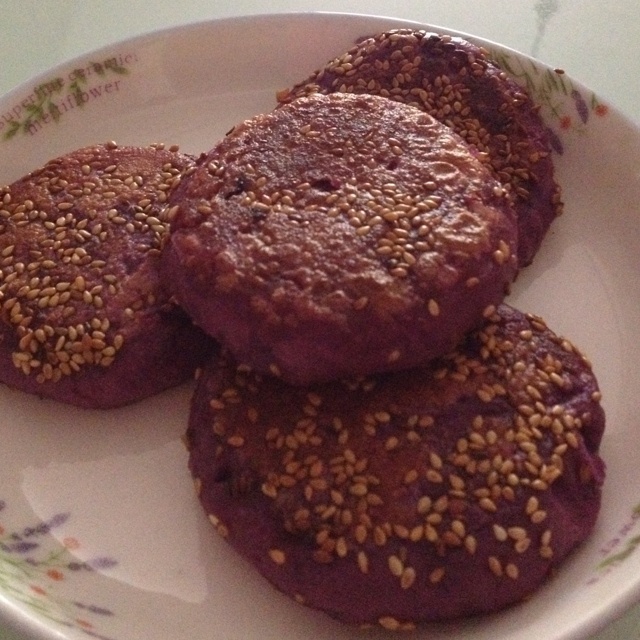 平底锅紫薯饼