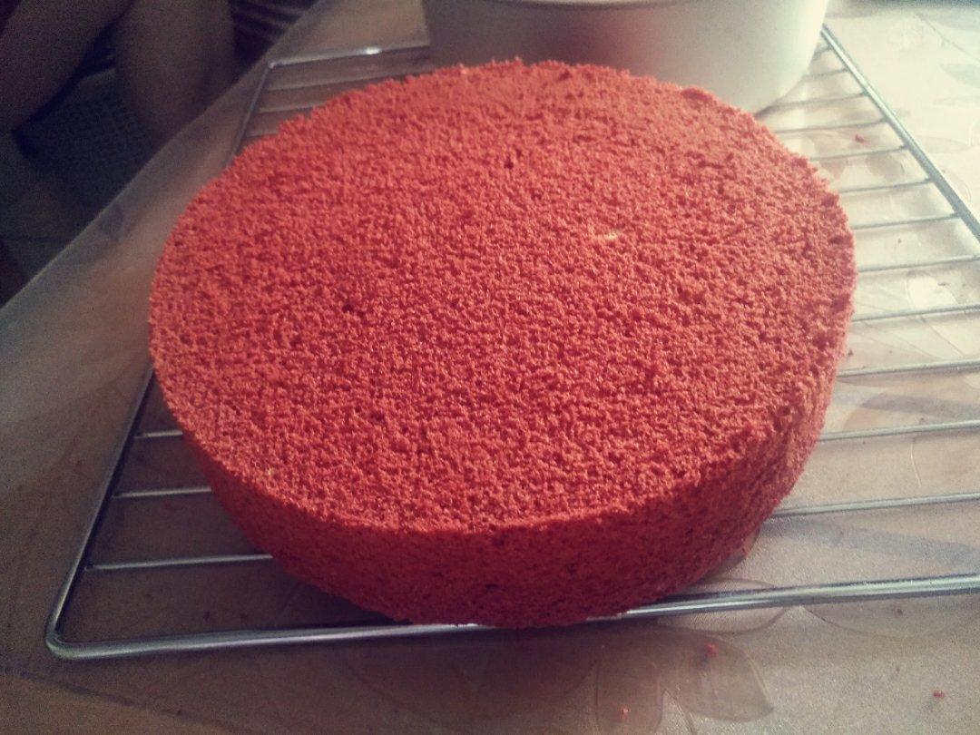 红丝绒戚风蛋糕胚（八寸）