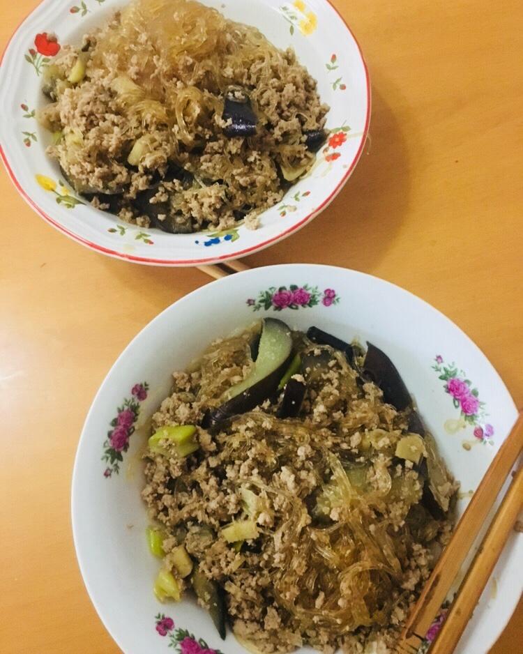 肉末茄子粉丝煲