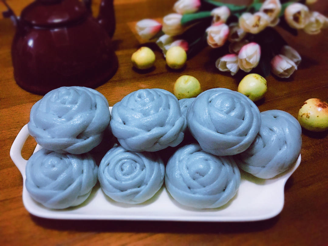 花朵馒头 一次醒发 快手面食 附细节视频详解