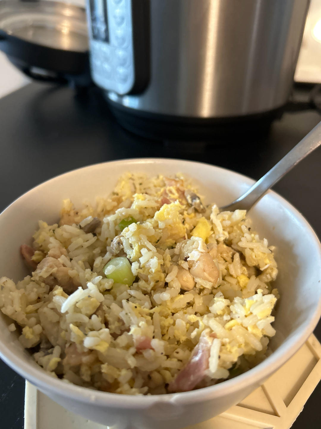 鸡油菌培根炒饭