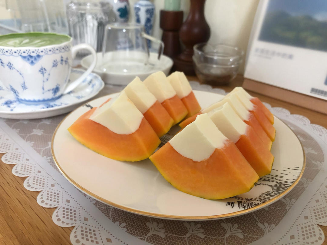 美容养颜小甜点❤椰奶木瓜冻