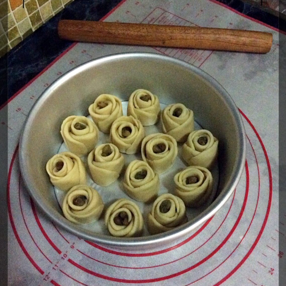 玫瑰花面包