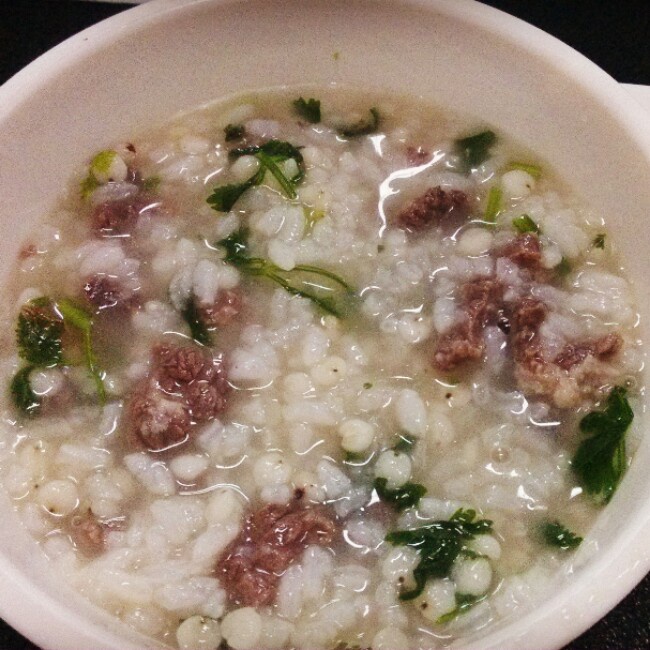 皮蛋牛肉粥