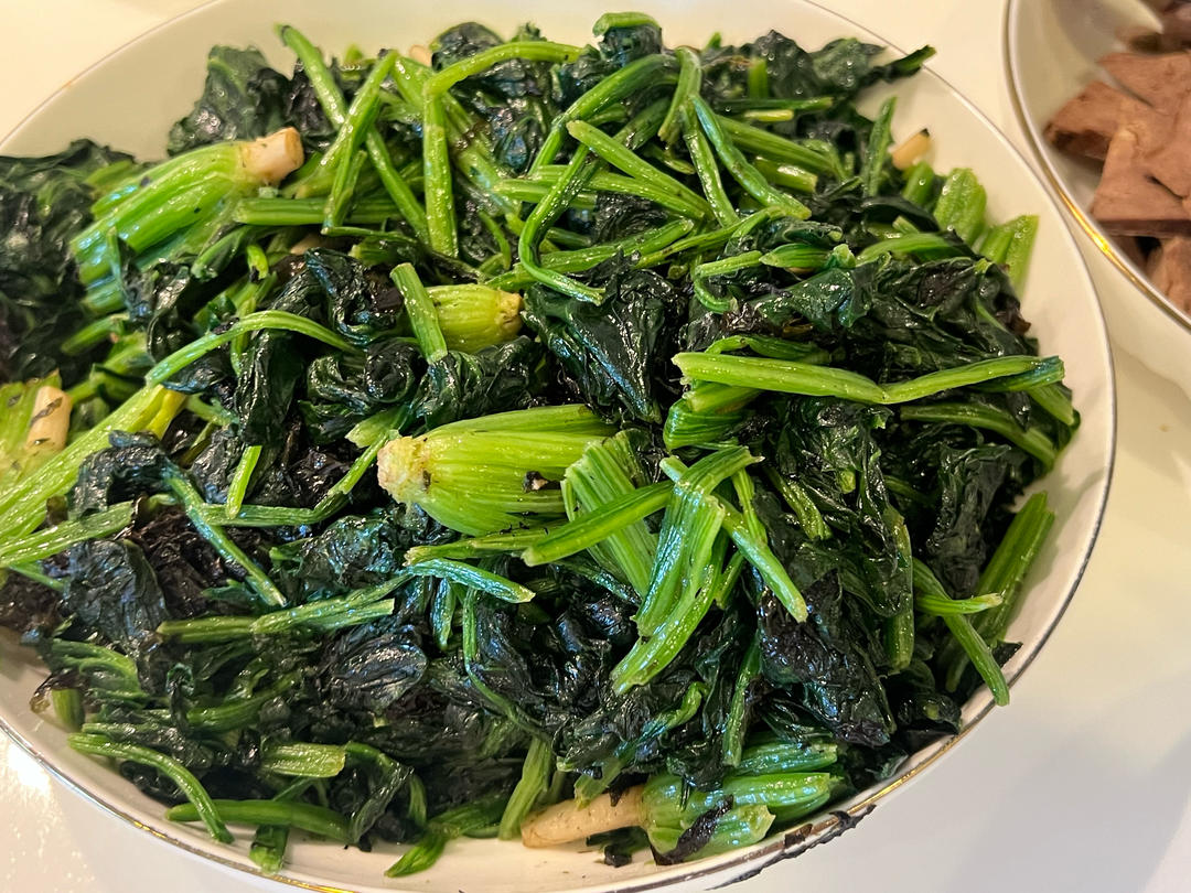 菠菜炒紫菜(素菜)