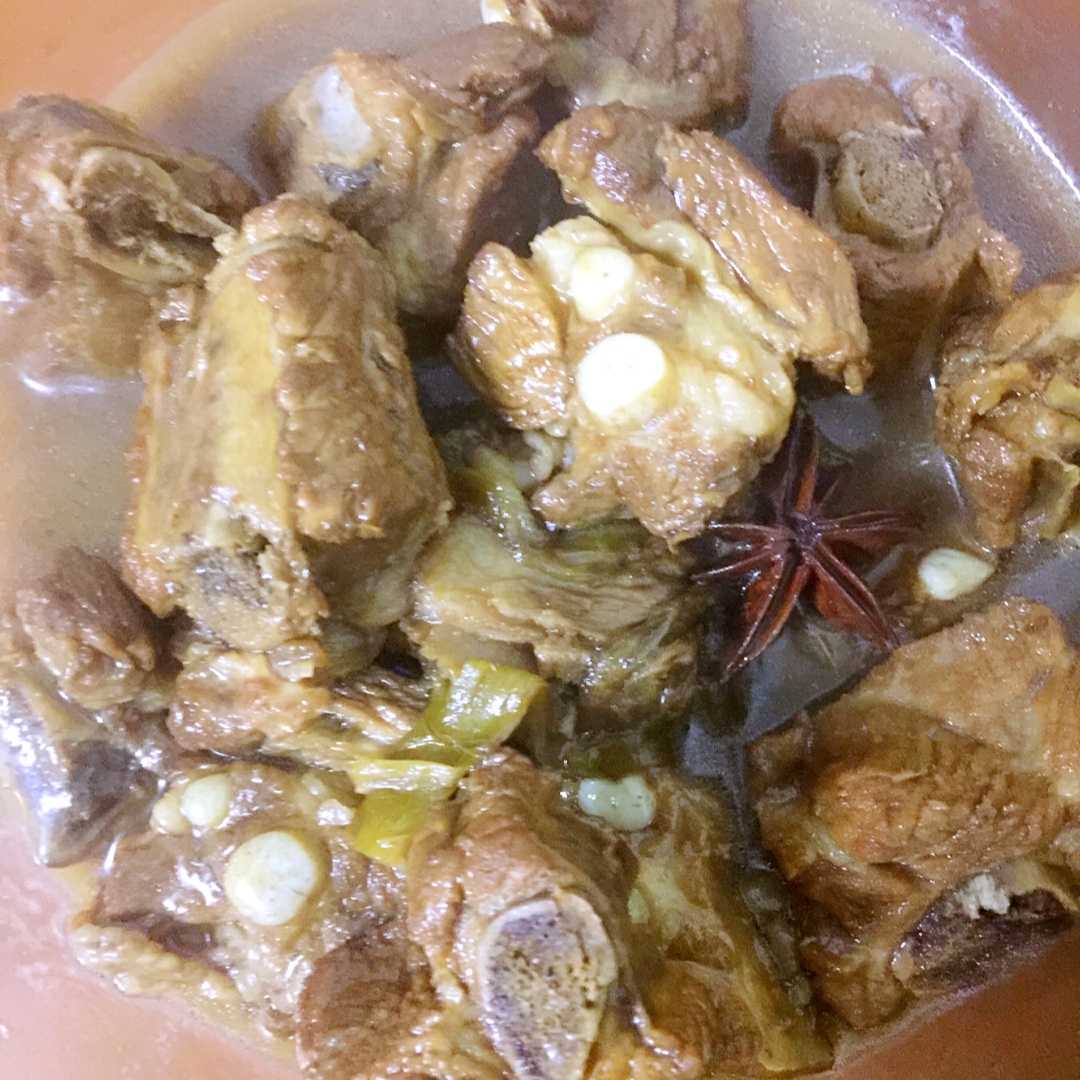 老丁的私房菜-葱烧小排