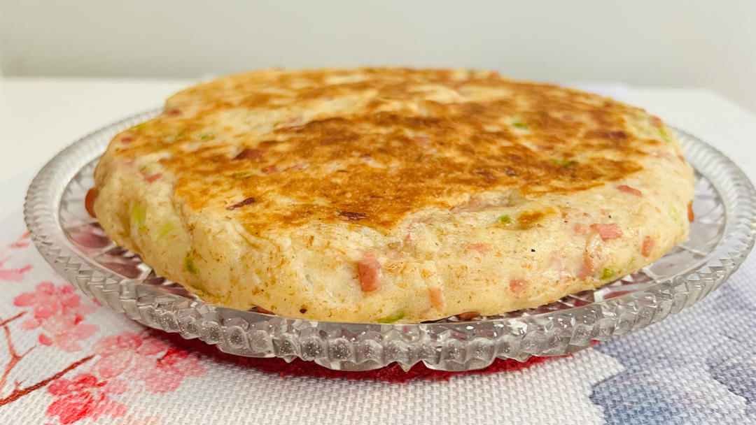 手不沾面做发面大饼