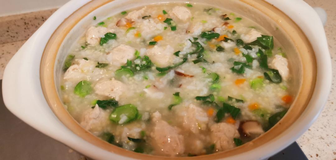 香菇猪肉虾滑粥的做法