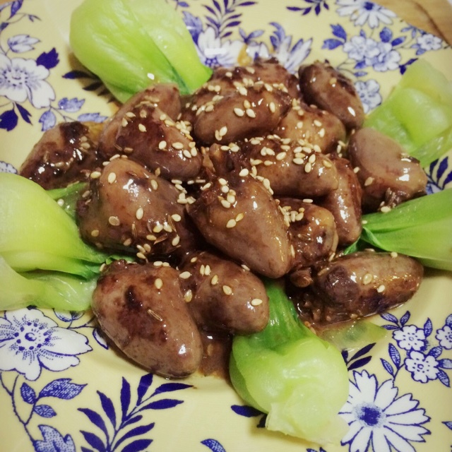 爆炒鸡心（孜然版）