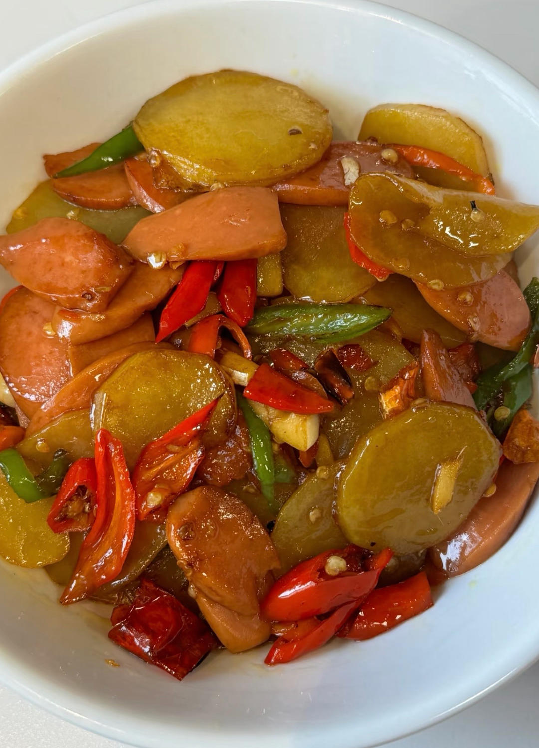 土豆片炒火腿