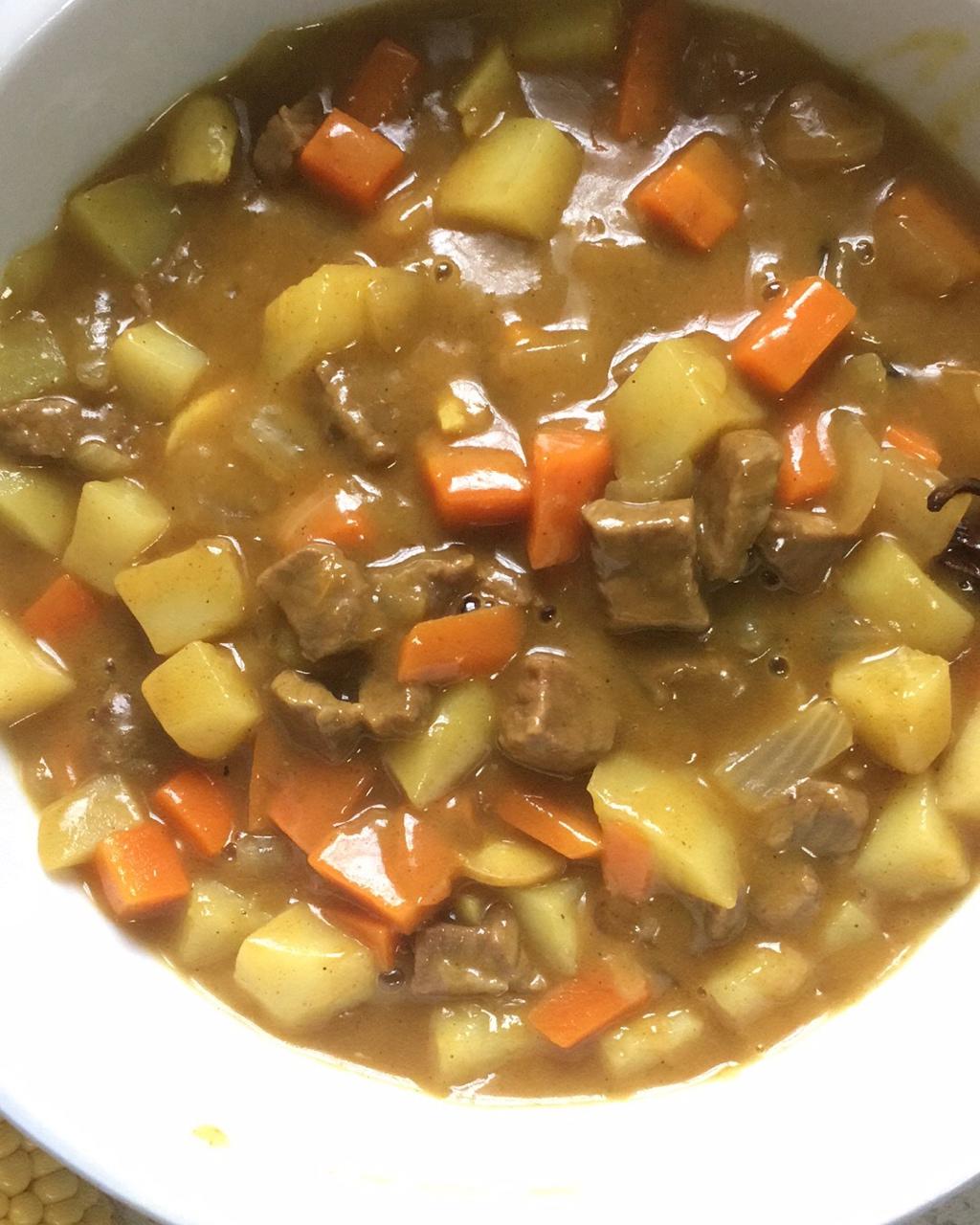 庄子666做的咖喱土豆牛肉