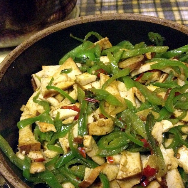 青椒炒豆腐干