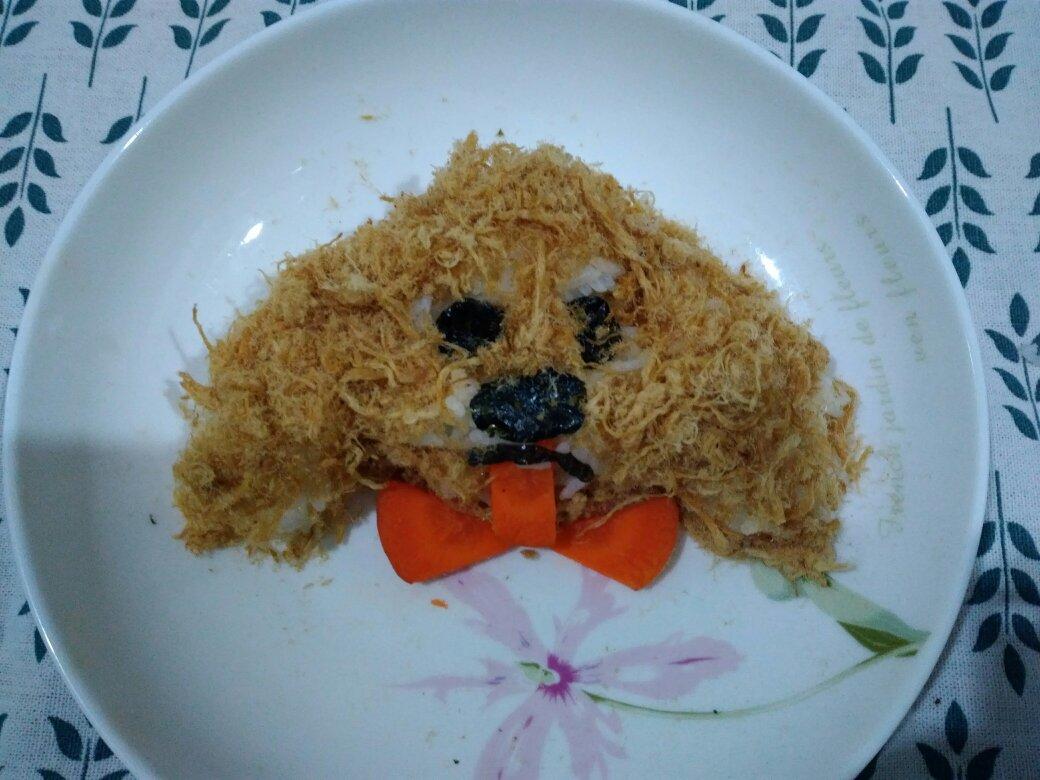 哄娃人气早餐【咸蛋黄肉松饭团】泰迪版-每天都是六一节