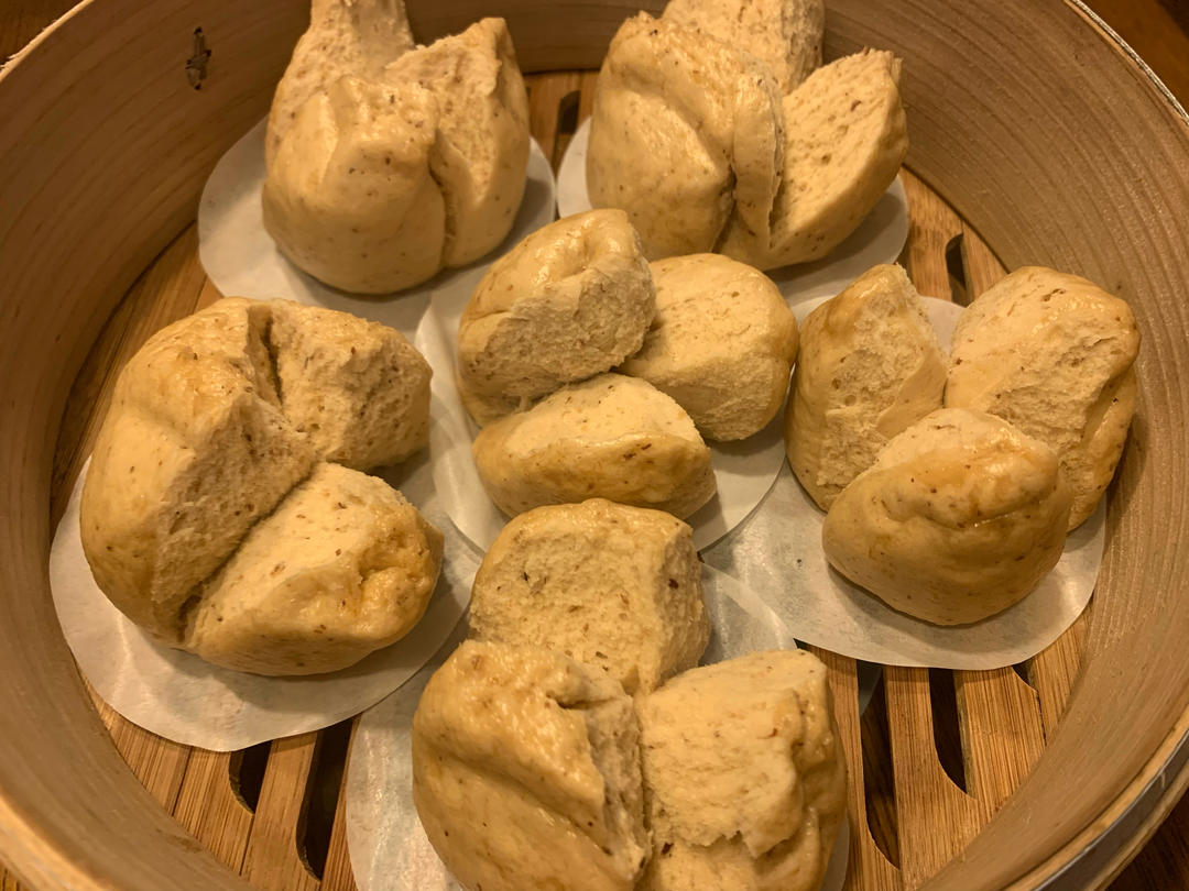 红糖燕麦开花馒头