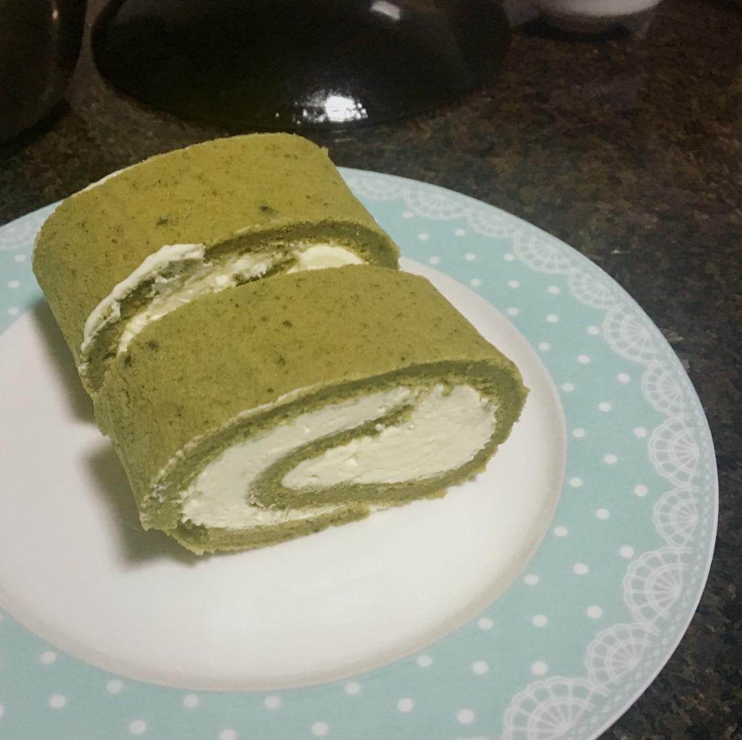 抹茶红豆蛋糕卷