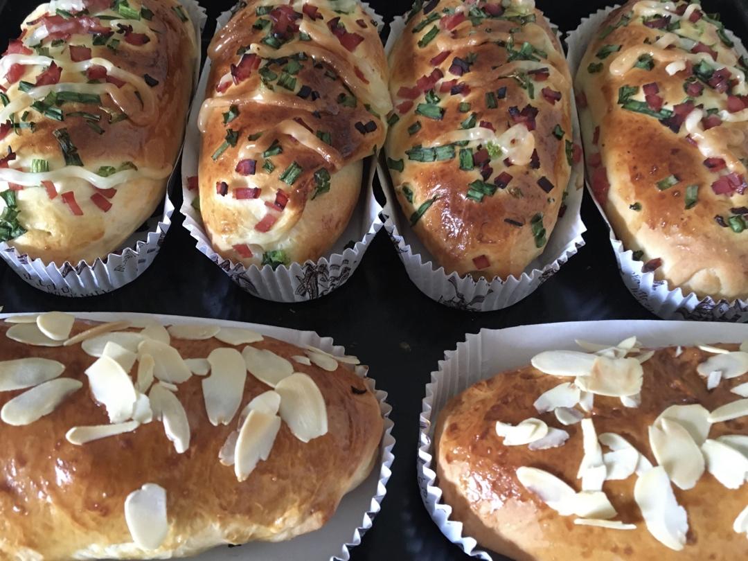 香葱火腿肉松面包