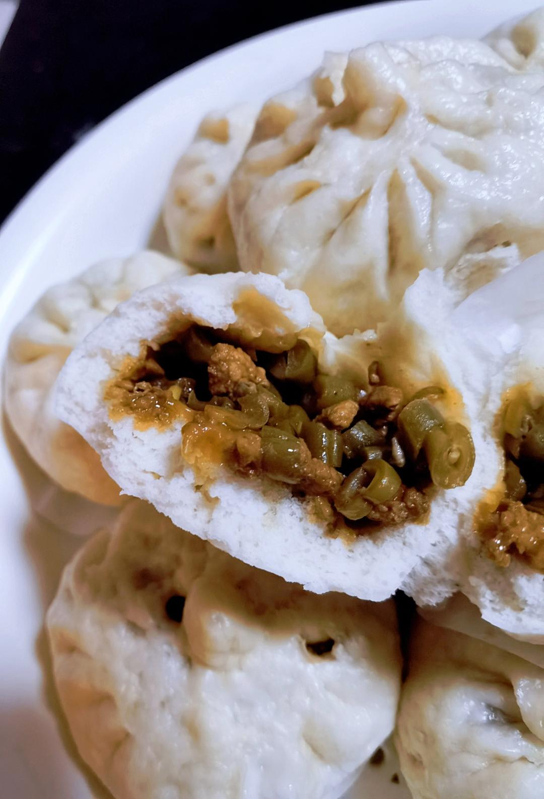 豆角酱肉包子
