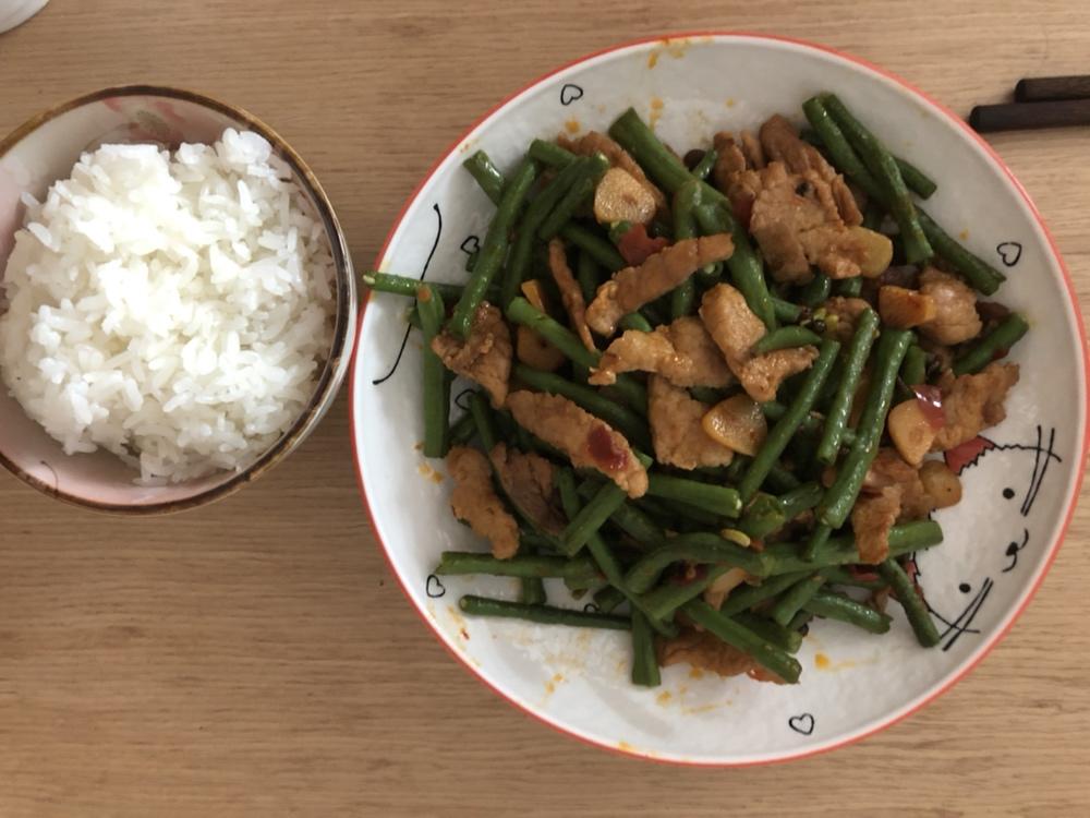 长豆角炒肉