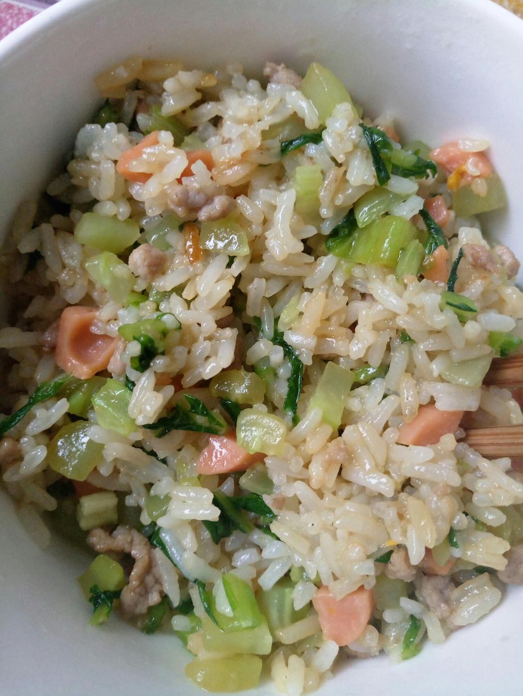 莴苣叶菜饭