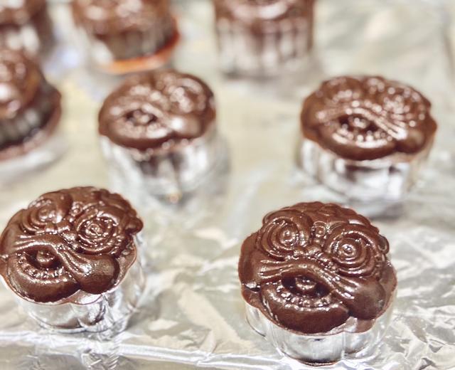 有手就能做的巧克力皮巧克力馅的巧克力月饼的做法