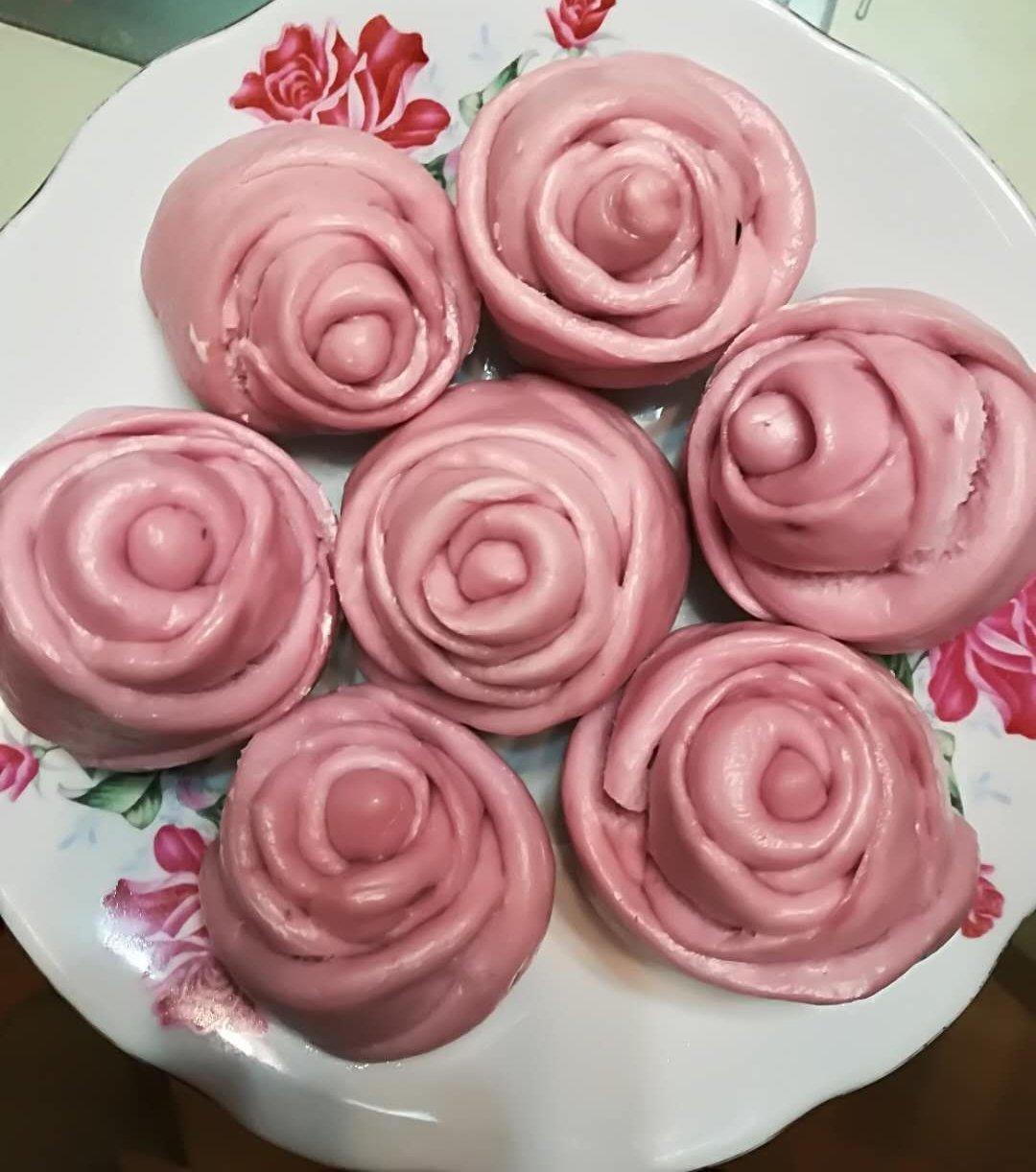 小排骨_3pai做的玫瑰花馒头