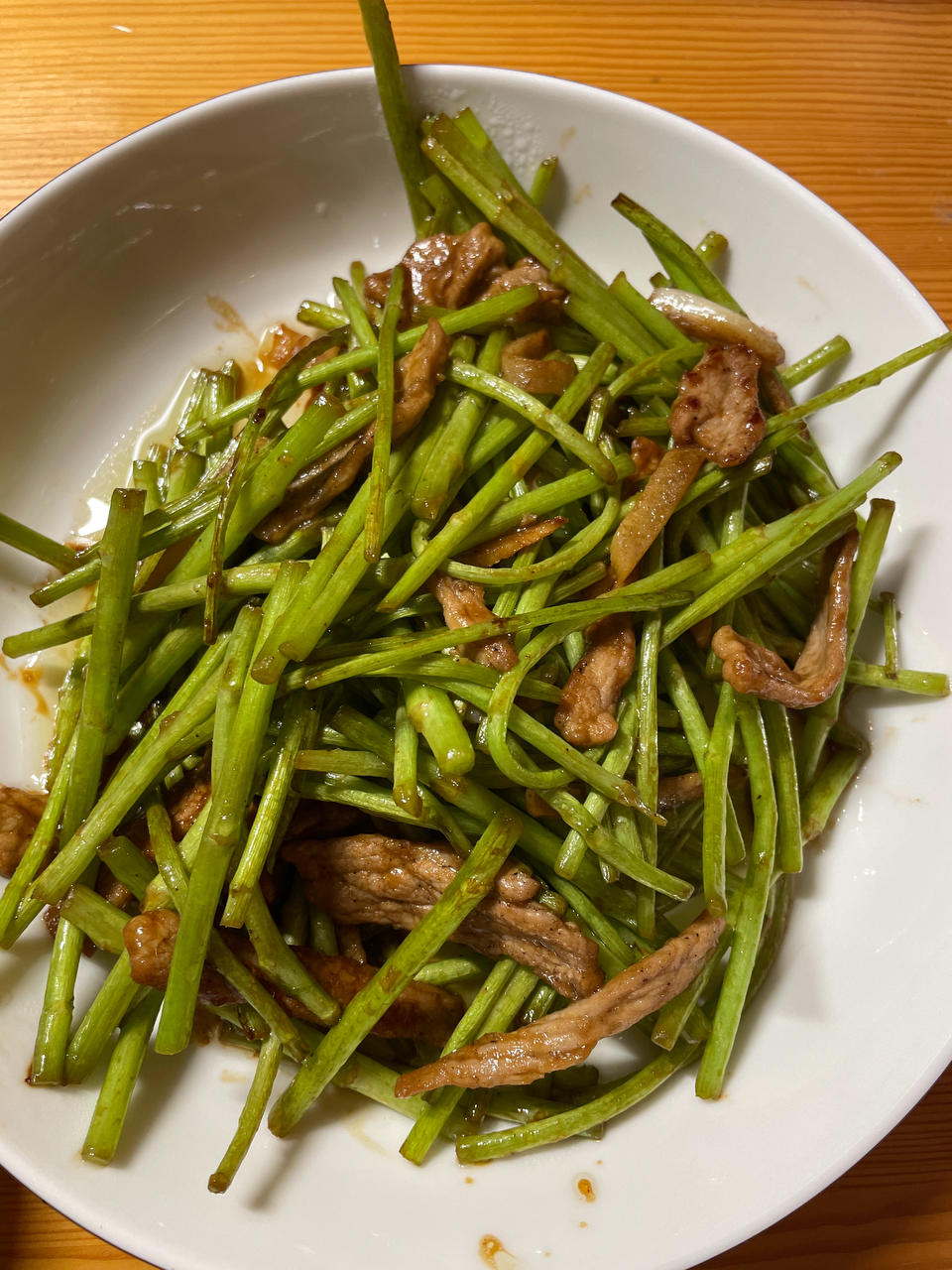 茼蒿炒肉