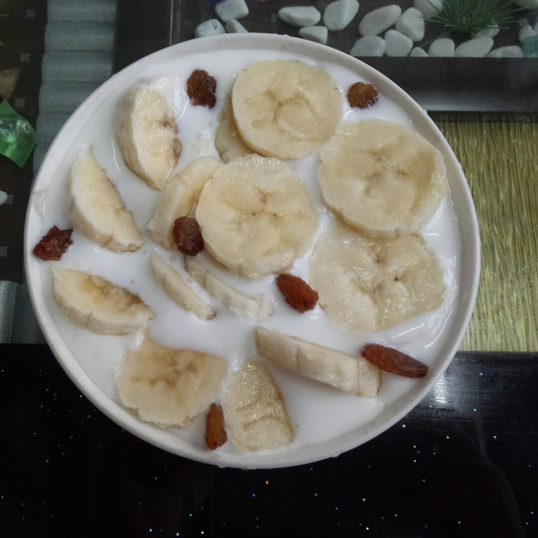 香蕉拌酸奶