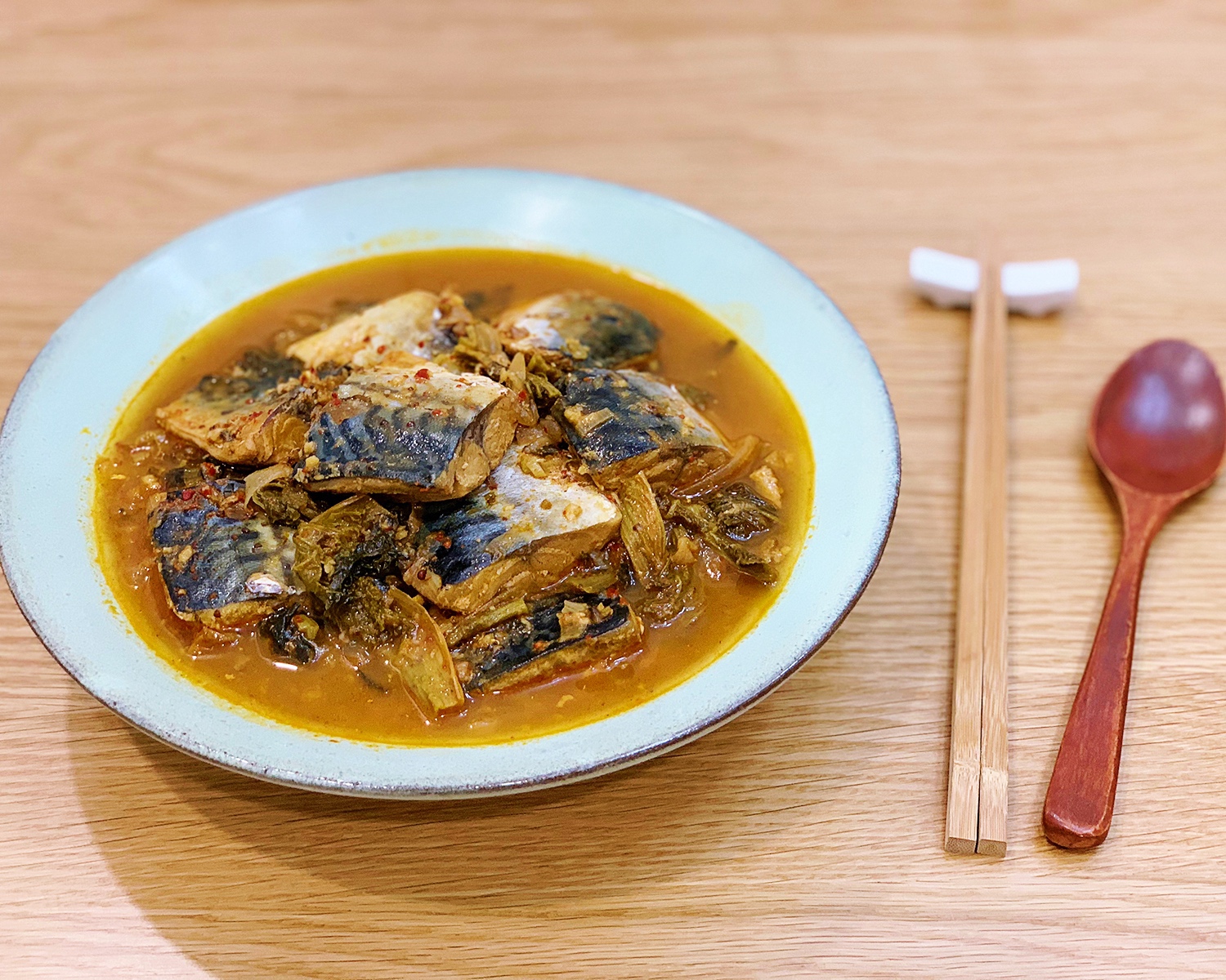 韩剧《一起吃饭吧》里的干白菜炖鲭鱼的做法
