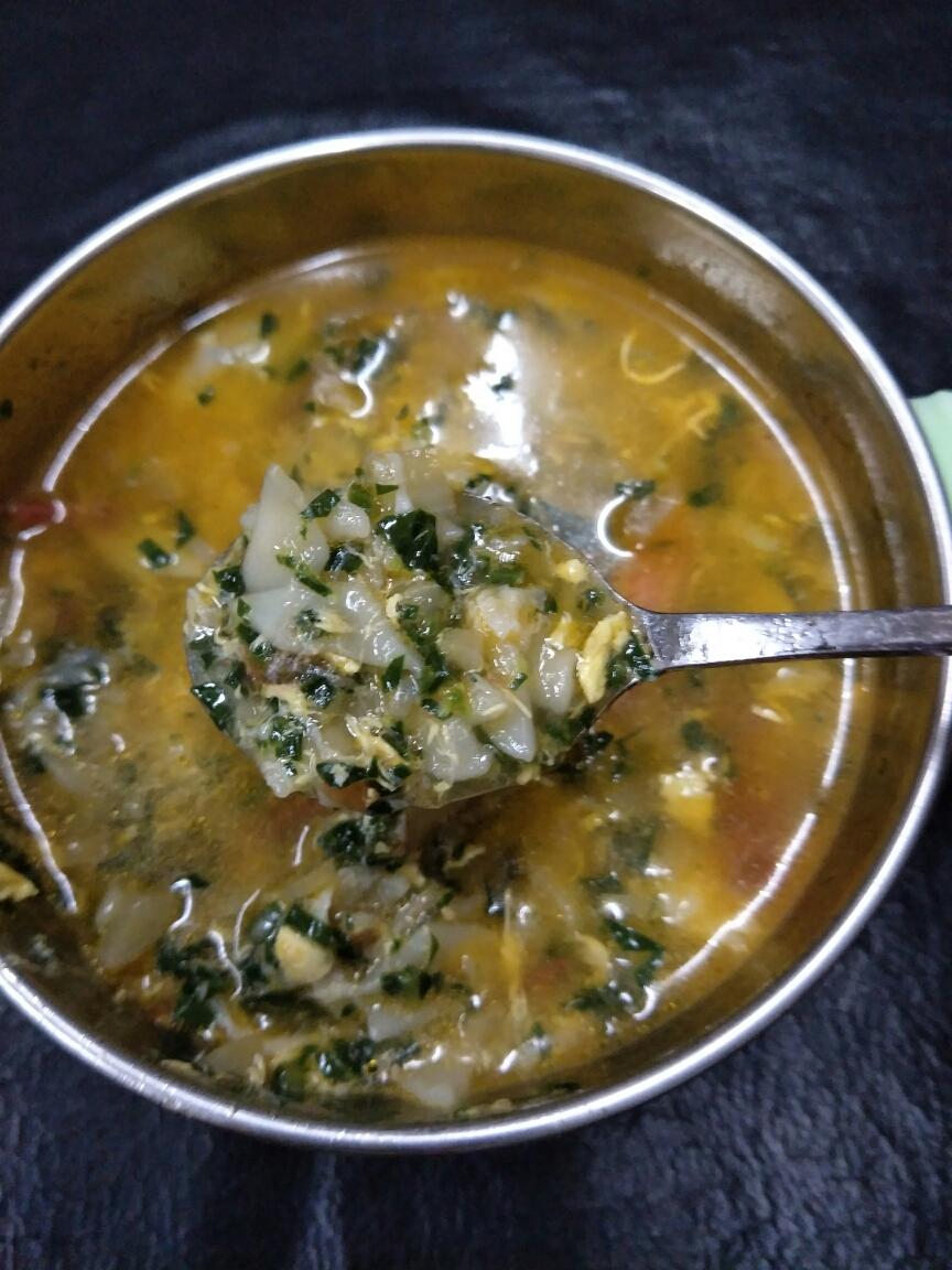 辅食面旗子汤饭的做法