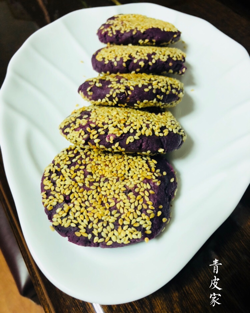 平底锅紫薯饼