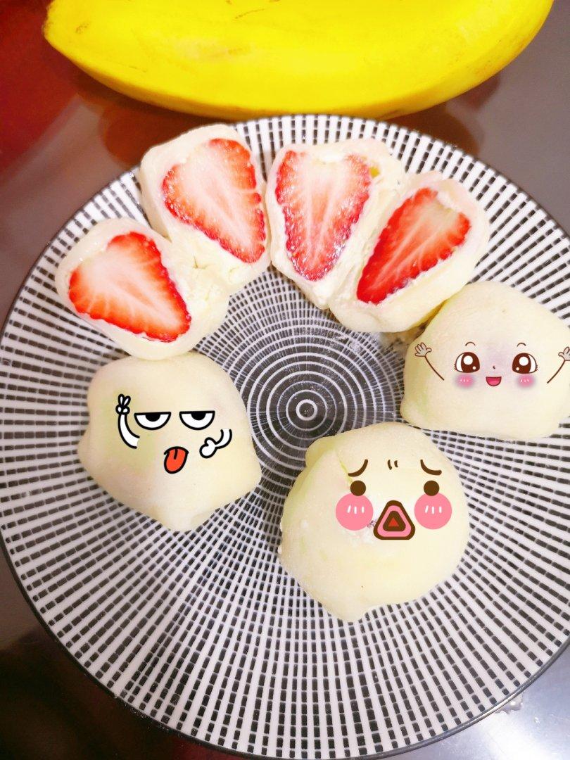 免烤箱❗️香甜软糯❗️一次成功的草莓雪媚娘🍓