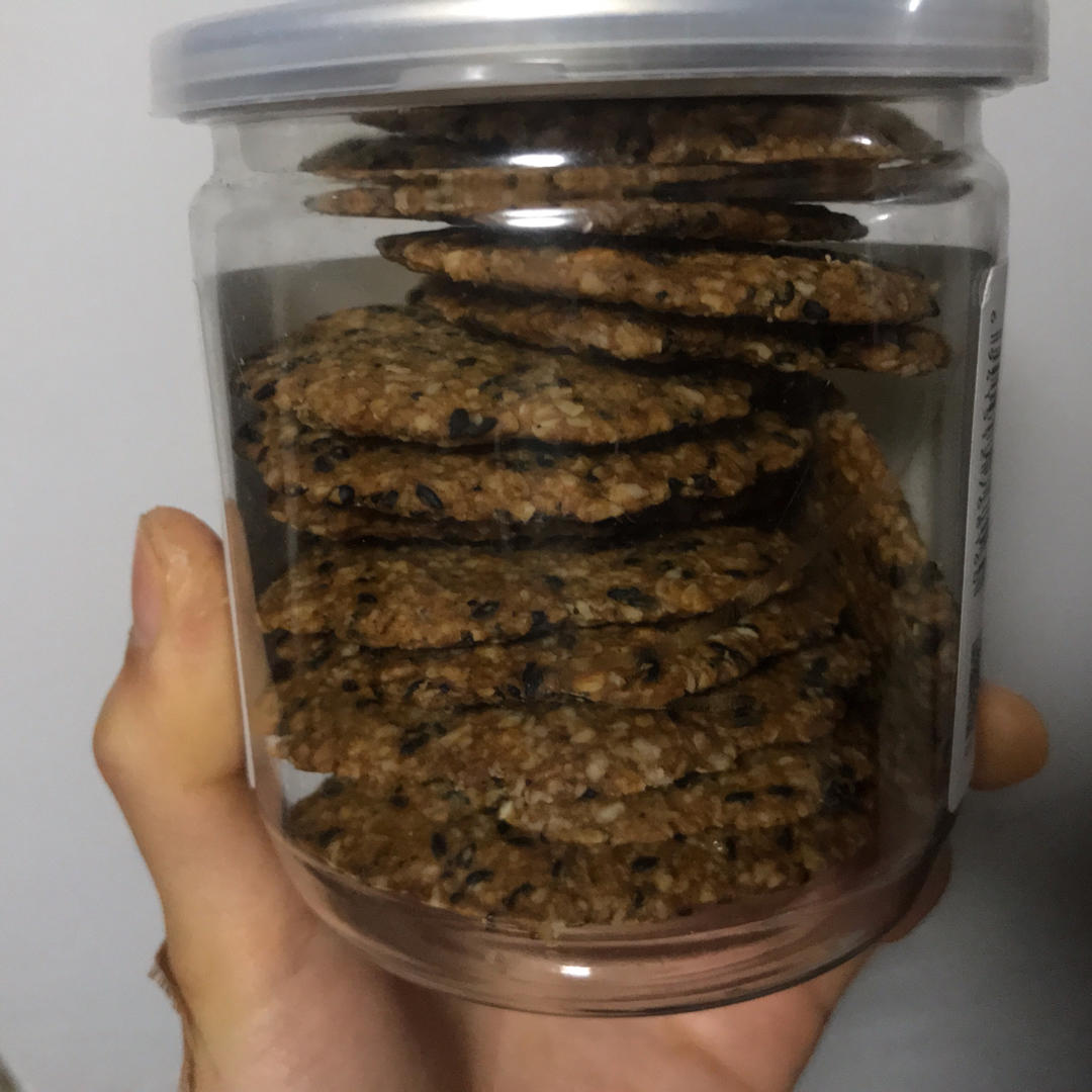 黑芝麻燕麦高纤饼干（无添加，另含植物油减脂配方）