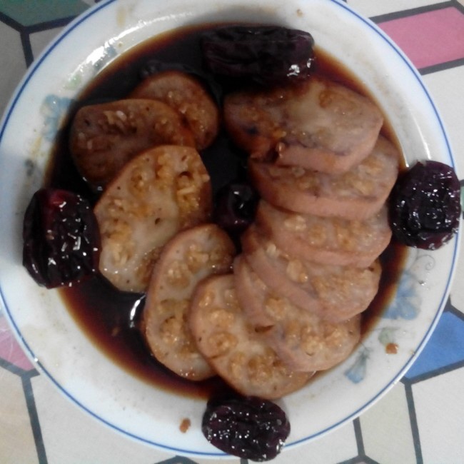红枣糯米藕