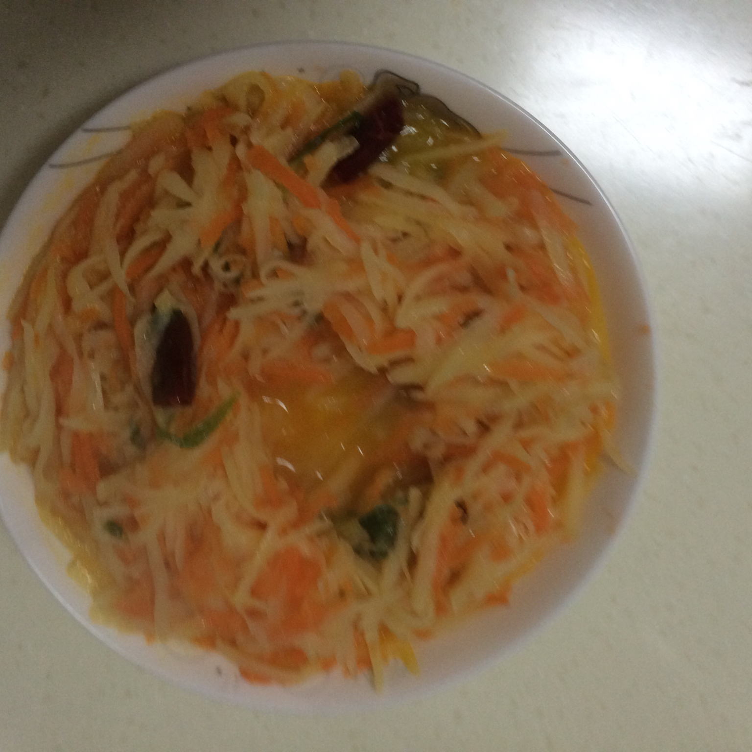 炒胡萝卜土豆丝
