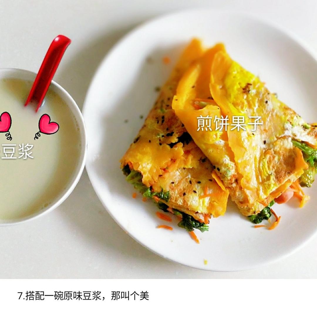 家庭版煎饼果子---快手健康早餐，利用家里现有材料