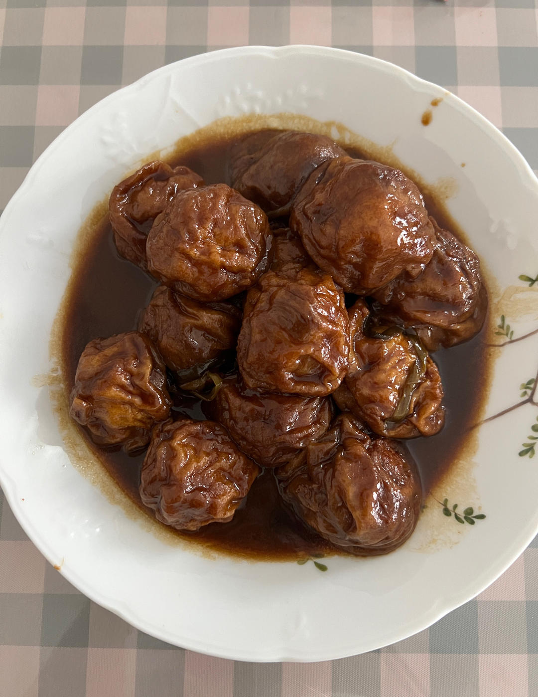 红烧油面筋塞肉