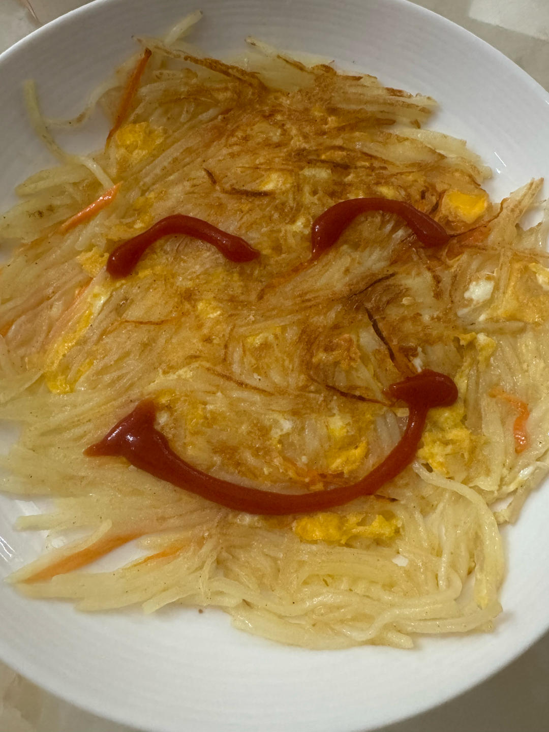 土豆丝鸡蛋饼（面食～早餐）