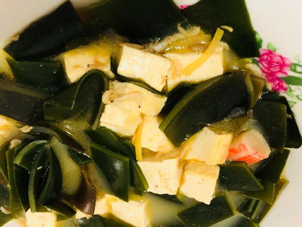 虾米海带豆腐汤