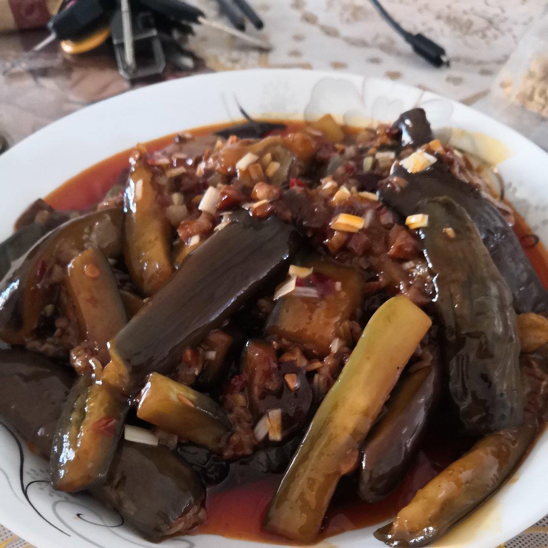 红烧肉沫茄子