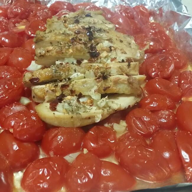 健康食谱：香烤鸡胸番茄拌面的做法