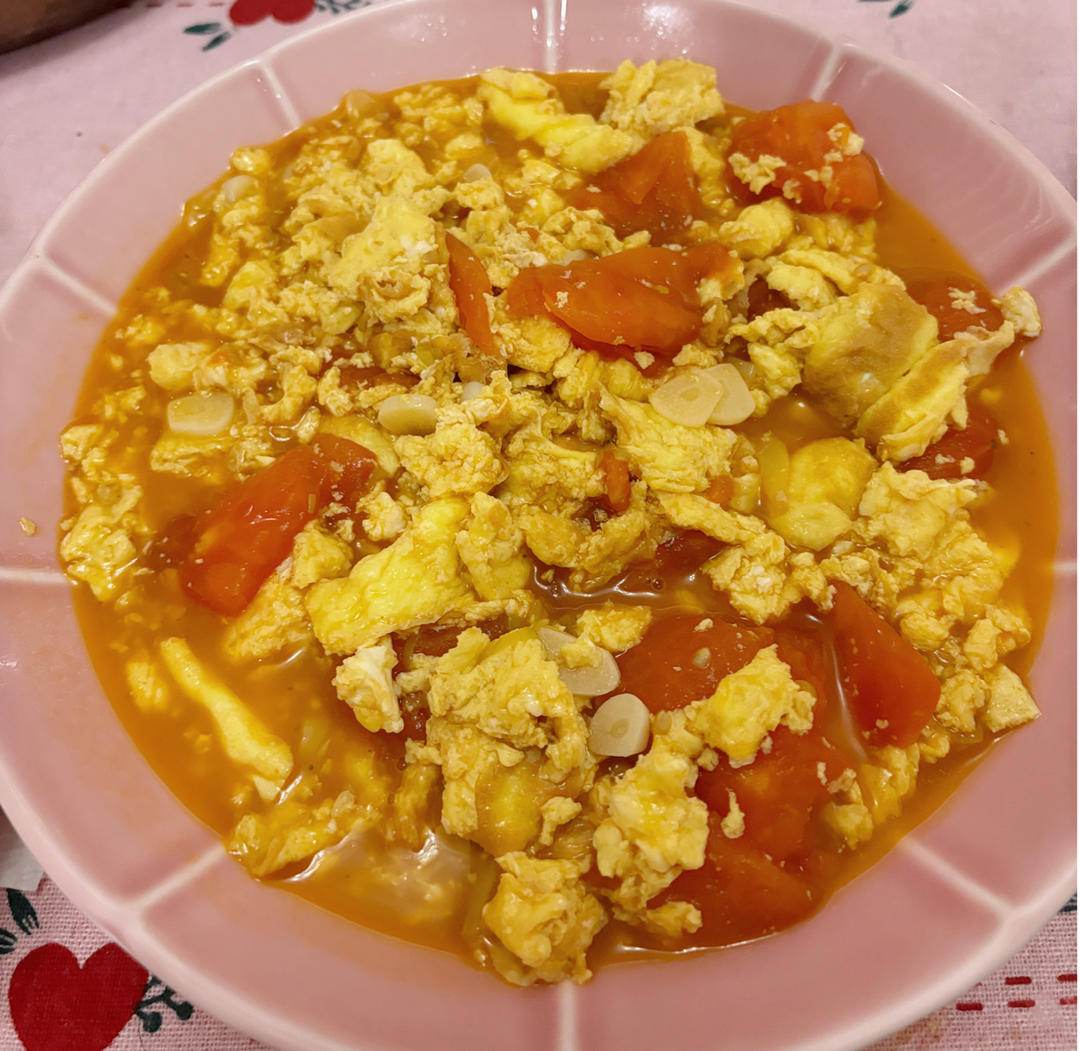 番茄炒鸡蛋（超浓的番茄味）