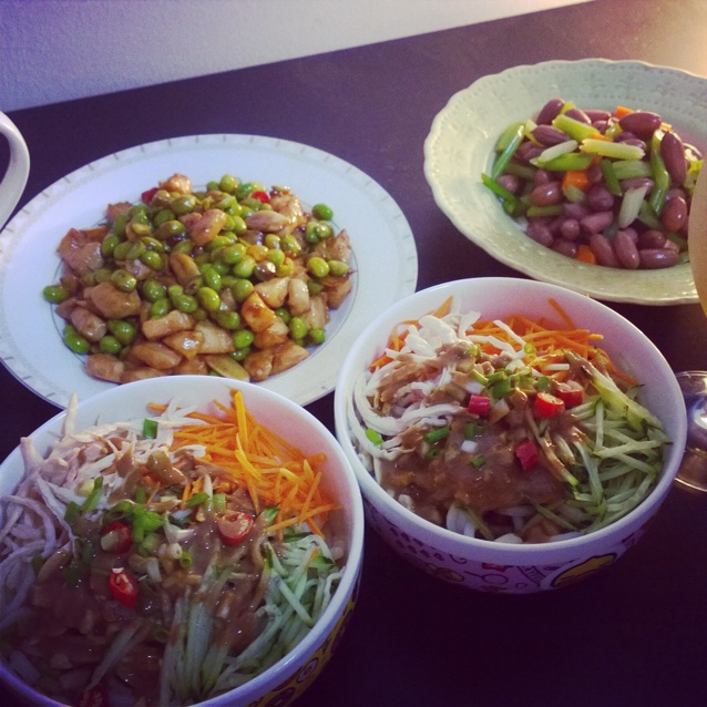 毛豆炒鸡丁