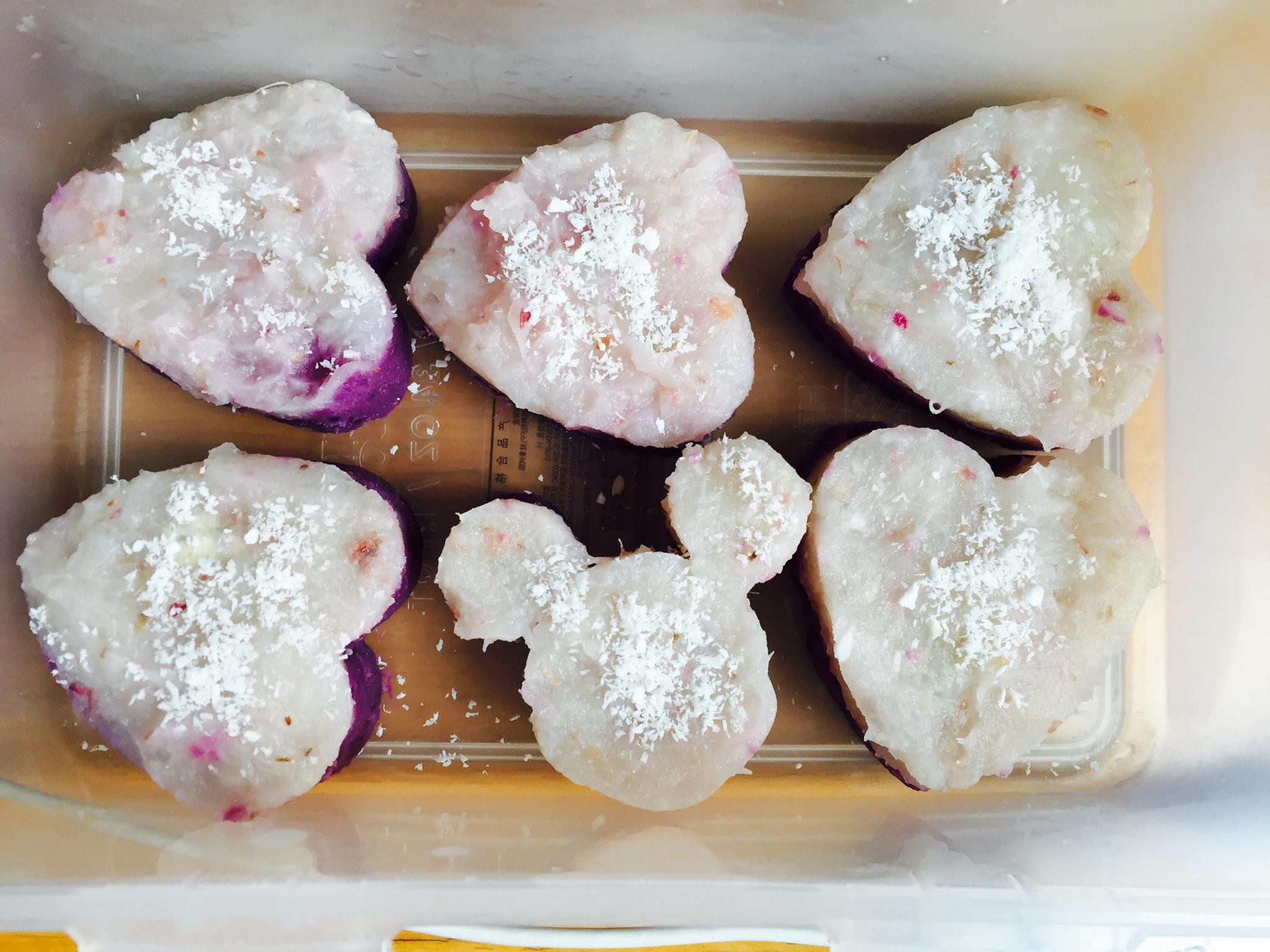 椰蓉山药紫薯糕